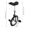 Eapmic 16Inch Wheel Unicycle,One Wheel Bike with Rim and Pedals,Modern Steel Unicycles for Unisex Age 10-60,Outdoor Sports Fitness Exercise Balance Training,Load 286 lb,Height Adjustment 26"-33" view 2