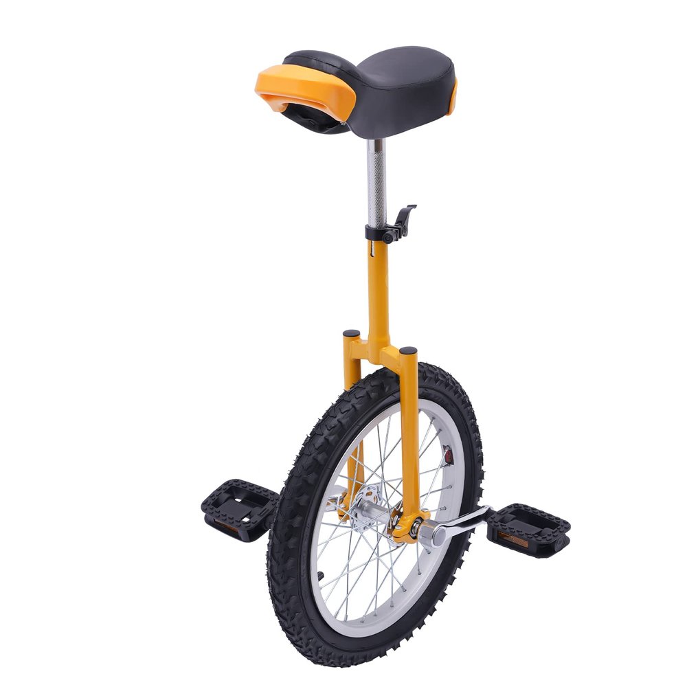 24 Inch Wheel Unicycle,One Wheel Bike with Rim and Pedals,Modern Steel Unicycles for Unisex Age 10-60,Outdoor Sports Fitness Exercise Balance Training,Load 176 lb,Height Adjustment 36"-40"