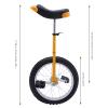 24 Inch Wheel Unicycle,One Wheel Bike with Rim and Pedals,Modern Steel Unicycles for Unisex Age 10-60,Outdoor Sports Fitness Exercise Balance Training,Load 176 lb,Height Adjustment 36"-40" view 2