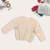 0 to 5YCute T Shirt Little Girls Solid Knit Sweater Infant Boy Cotton Long Sleeve Pullover Tops Fall Spring Beige view 2
