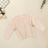 0 to 5YCute T Shirt Little Girls Solid Knit Sweater Infant Boy Cotton Long Sleeve Pullover Tops Fall Spring Beige view 3