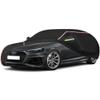 WOLWES Car Cover are Suitable for Audi RS 4 Avant All-Weather Windproof, Snowproof, Rainproof, UV-Protected and Breathable All-Season Universal with Side Door Zip Oxford Cloth Car Cover (Color : Blac view 1