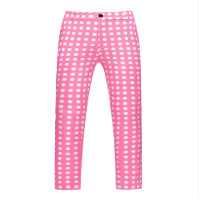 Lars Amadeus Polka Dots Golf Pants for Men's Big and Tall Printed Work Office Trouser 34 Pink