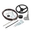 WFLNHB Outboard Steering System Outboard Steering Kit 16 Feet Boat Steering Cable with Wheel Marine Steering System view 1