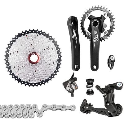 Bicycle Transmission kit,YIWENG 1x10 Speed MTB Derailleurs Shifter Groupset Bike Crankset 11-50T Cassette Flywheel 10 Speed Chain for MTB Mountain Bike