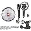 Bicycle Transmission kit,YIWENG 1x10 Speed MTB Derailleurs Shifter Groupset Bike Crankset 11-50T Cassette Flywheel 10 Speed Chain for MTB Mountain Bike view 1