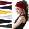 Solid Headbands Women Head Bands Elastic Headband Nonslip Hairbands Yoga Sweatbands Head Wraps for Women Girls (Yellow, One Size) view 1