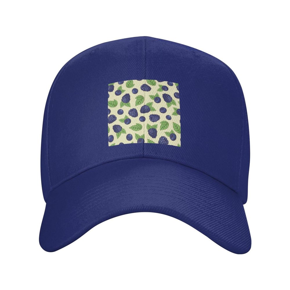 BlackBerry and Blueberry Seamless Pattern Baseball Caps for Men Women Hat Adjustable Cap Trucker Hats Dad Cap