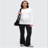 CRZ YOGA Butterluxe Maternity Crewneck Long Sleeve Shirts - Athletic Yoga Casual Pregnancy Womens Tee Tops Basic Layer Soft White X-Large view 4