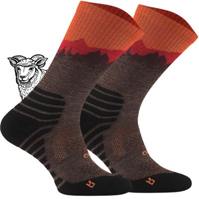 TODO 55% Merino Wool Hiking Socks - Durable, Breathable, Thermal - all Outdoor Activities (Falcon Desert Sun, 39)