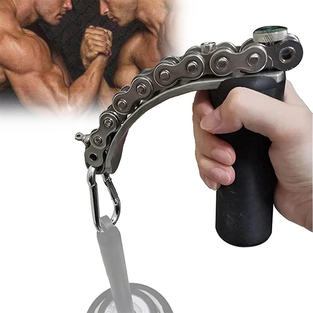 Arm Wrestling Exercise Handle, Drive Chain Rotating Wrist Stick, Forearm Arm Wrestling Training Handle, Multispinner Strap Grip for Fitness Gym Training