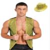 JEYPINMI Men's Sequins Waistcoat Jazz Disco Dance Costume Party Club Festival Club Vest Tops Gold XX-Large view 1