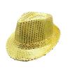 JEYPINMI Men's Sequins Waistcoat Jazz Disco Dance Costume Party Club Festival Club Vest Tops Gold XX-Large view 4