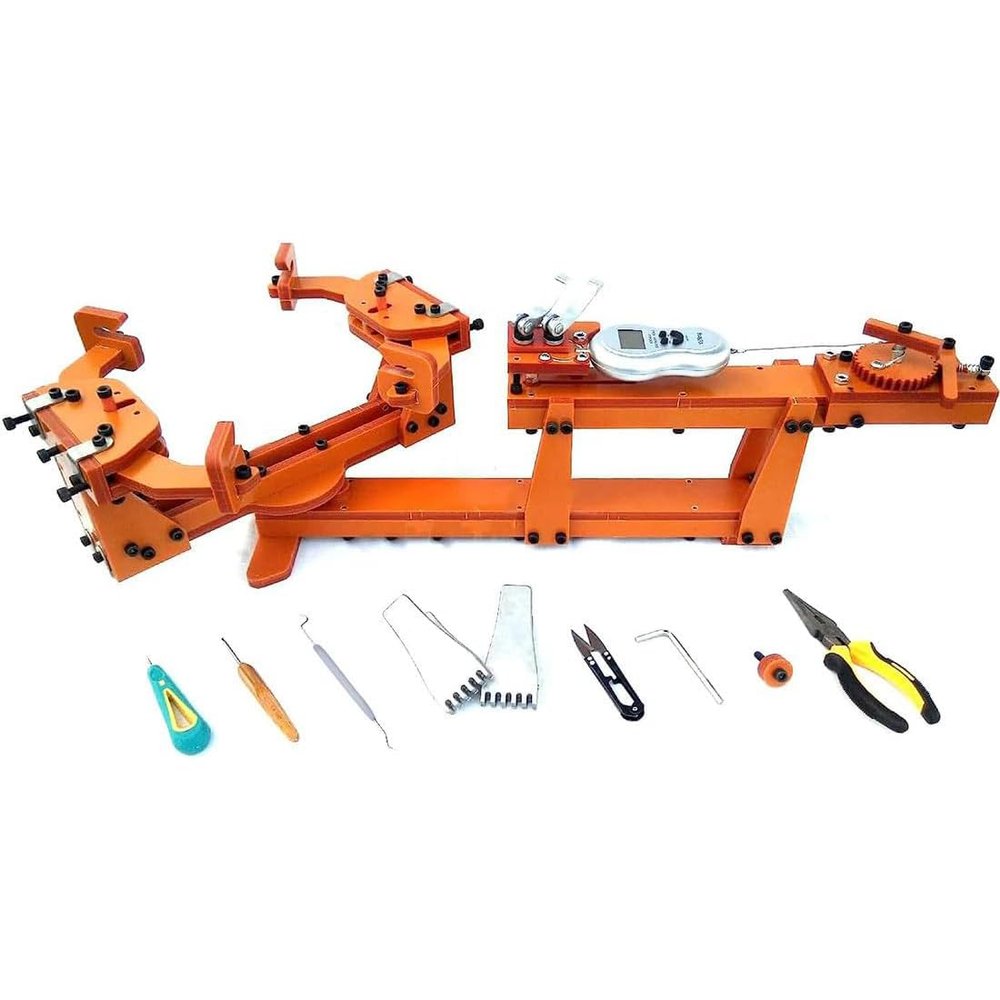KEULEN Badminton Racket Threading Machine, Winch Type Personal Stringing Tools with Electronic Weighing Device, Winch Type Personal DIY Badminton Racket, for Badminton Racket, Racquet, Tennis Racket