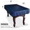 BEARCOVER Heavy Duty Leatherette Billiard Pool Table Cover, Waterproof & Tearproof Cover for Pool Table 7/8/9FT 9Feet-Blue_Faux Calf view 2