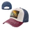Autumn Tree with Aged Old Bike Unisex Adjustable and Breathable Sporty Denim Hat,Stylish Baseball Cap for Outdoor Activities view 2