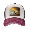 Autumn Tree with Aged Old Bike Unisex Adjustable and Breathable Sporty Denim Hat,Stylish Baseball Cap for Outdoor Activities view 3