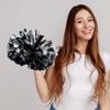 GANAZONO 2pcs Metallic Cheerleader Pom Poms Handle for Sports Events Dance Performances and Parties Dynamic Outdoor Cheer Props for Fans and Teams Suitable for Ages view 3