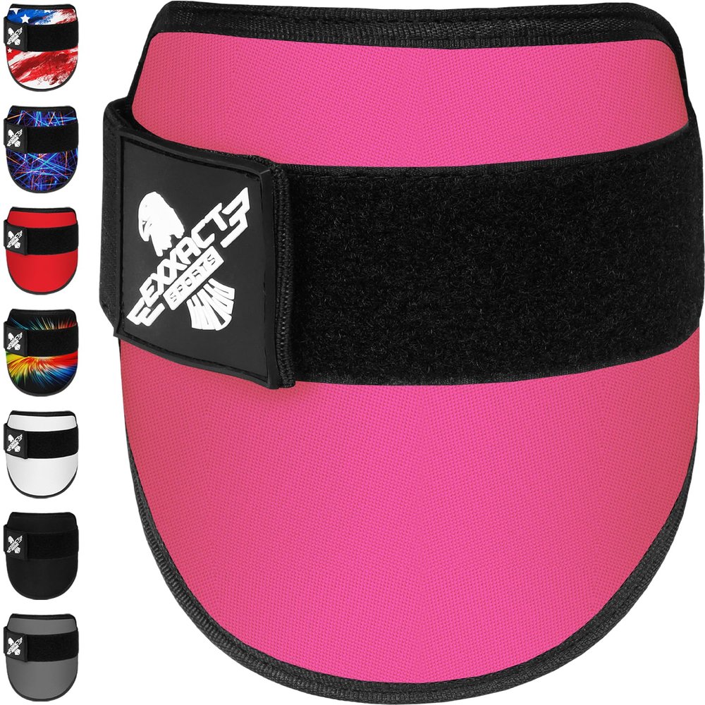 Exxact Sports Plain Baseball Elbow Guard Youth & Adult, Batters Softball Elbow Guard Baseball with Adjustable Straps - (Pink, Adult)
