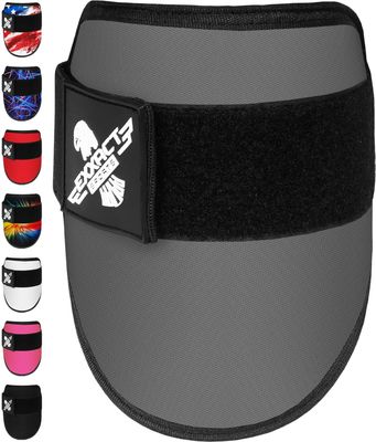 Exxact Sports Plain Baseball Elbow Guard Youth & Adult, Batters Softball Elbow Guard Baseball with Adjustable Straps - (Dark Grey, Adult)