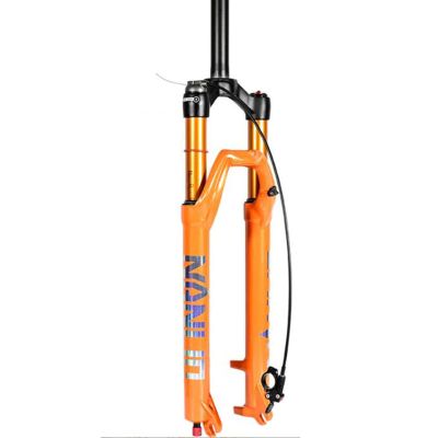 ZECHAO Air Mountain Bike Suspension Forks 26 27.5 29in,Aluminum Alloy 120mm Travel Disc Brake Quick Release 9mm Bike Shock Absorber Fork (Color : Straight Remote Lock, Size : 26inch)