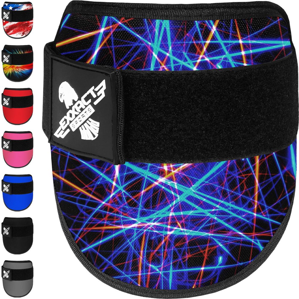 Exxact Sports Plain Baseball Elbow Guard Youth & Adult, Batters Softball Elbow Guard Baseball with Adjustable Straps - (Lazer, Youth)