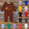 Cartoon Clothing for Infant/Toddler Romper Fashion Long Sleeve Round Neck Letter Print Jumpsuit New Years Romper view 3