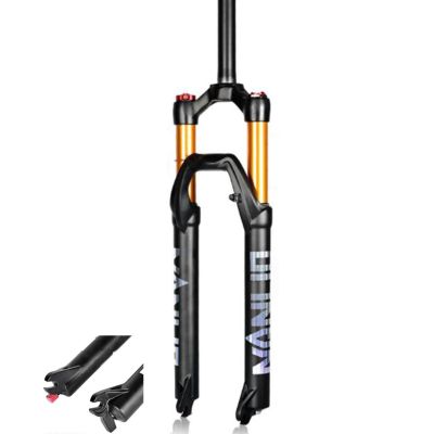 ZECHAO Disc Brake Mountain Bike Suspension Forks,Aluminum Alloy 26/27.5/29in Quick Release Stroke 120mm 1-1/8" Bike Shock Absorber Forks (Color : Straight Manual Lock, Size : 26inch)