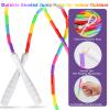 Fezog Rainbow Beaded Kids Jump Rope, Segmented Skipping Rope for Kids Adults, Tangle-Free Rope Skipping Child Jump Rope for Fitness Exercise Training (Rainbow/1Pack7FT) view 3