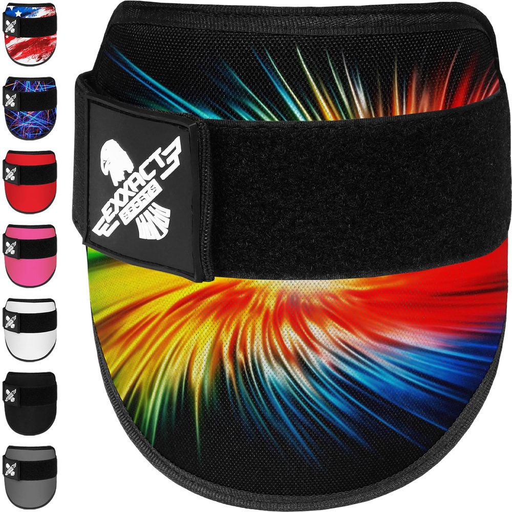 Exxact Sports Plain Baseball Elbow Guard Youth & Adult, Batters Softball Elbow Guard Baseball with Adjustable Straps - (Tie Dye, Youth)