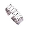 WUURAA 18 20 21 22 23 24mm Watchbands Solid Stainless Steel Silver Men Watch Band Bracelet Double Fold Deployment Clasp Strap (Color : All polished, Size : 20mm) view 1