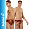 Sporti Catalyst Swim Brief - Athletic Swimsuit Short Training Bathing Suit for Swimmers - Competition Pool Training Swimwear for Men - Red/Orange - 32 view 2