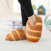 1Pair Winter Cotton Slippers for Women Creative Simulation Bread Design Soft Warm Indoor Slippers with Anti-skid Sole Comfortable Fashion Heel Wrapped for Home Use view 2