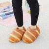 1Pair Winter Cotton Slippers for Women Creative Simulation Bread Design Soft Warm Indoor Slippers with Anti-skid Sole Comfortable Fashion Heel Wrapped for Home Use view 3