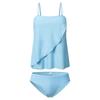 Women's Two Piece Set Tankini Swimsuits Sexy Off Shoulder Swimwear Beachwear with Bottom Tummy Control Bathing Suits Light Blue view 3