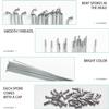 GATWOEST 36 Pcs 14G J Bend Bicycle Spokes Silver Steel Bike Spokes with 36 Brass Nipples Upgraded Cycle Spokes for MTB,Ebike,Mountain,Road City Bikes 700C Wheels - 223 mm view 4