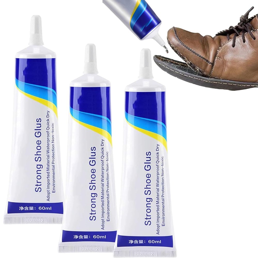 Vjppii Waterproof Quick Dry Super Strong Shoe Glue - Multi-Purpose Adhesive for Sneakers, Hiking Shoes, Boots, Sandals (3PC)