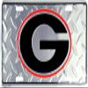 Georgia Bulldogs Diamond License Plate Sign Tag Made in The USA view 1