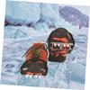BESPORTBLE 2pcs Toothed Slip Crampons for Shoes Wear-Resistant Ice Grippers for Outdoor Use Excellent Traction ICY Surfaces Flexible and Easy to Walk view 2