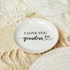 I Love You Grandma Ring Dish Decorative Jewelry Tray Trinket Jewelry Holder Home Decor Grandmother Grandma Gift from Grandkids Ceramic Round 4" view 4