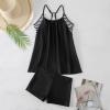 Tankini Swimsuits for Women 2023 Loose Fit Modest Two Piece Bathing Suits Beachwear Swim Dress Tank Top with Boyshorts Black view 2
