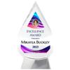 9 1/4" Personalized Glass Plaque for Awards and Trophies, Custom Award for Employee of the Month, Retirement, Leadership and Appreciation Gift N (D6) view 2