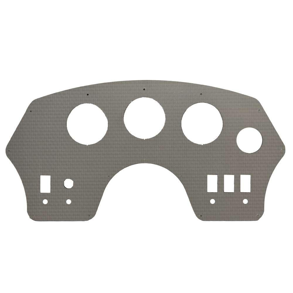 Rinker Boat Blank Center Gauge Panel 238809 | 186 Faux Turned Silver