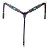 HILASON Western Leather Horse Breast Collar Floral Carve Beaded Inlay Brown