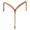 HILASON Western Leather Horse V Shaped Breast Collar Tan | |Western view 1