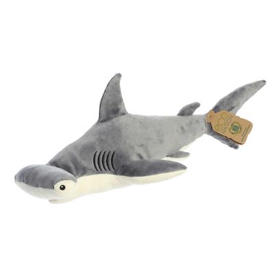 Aurora Responsibly Made Eco Nation Eco Hugs Hammerhead Shark Stuffed Animal - Ideal for Playtime Adventures - Perfect for Birthdays or Just Because - Grey 18 Inches