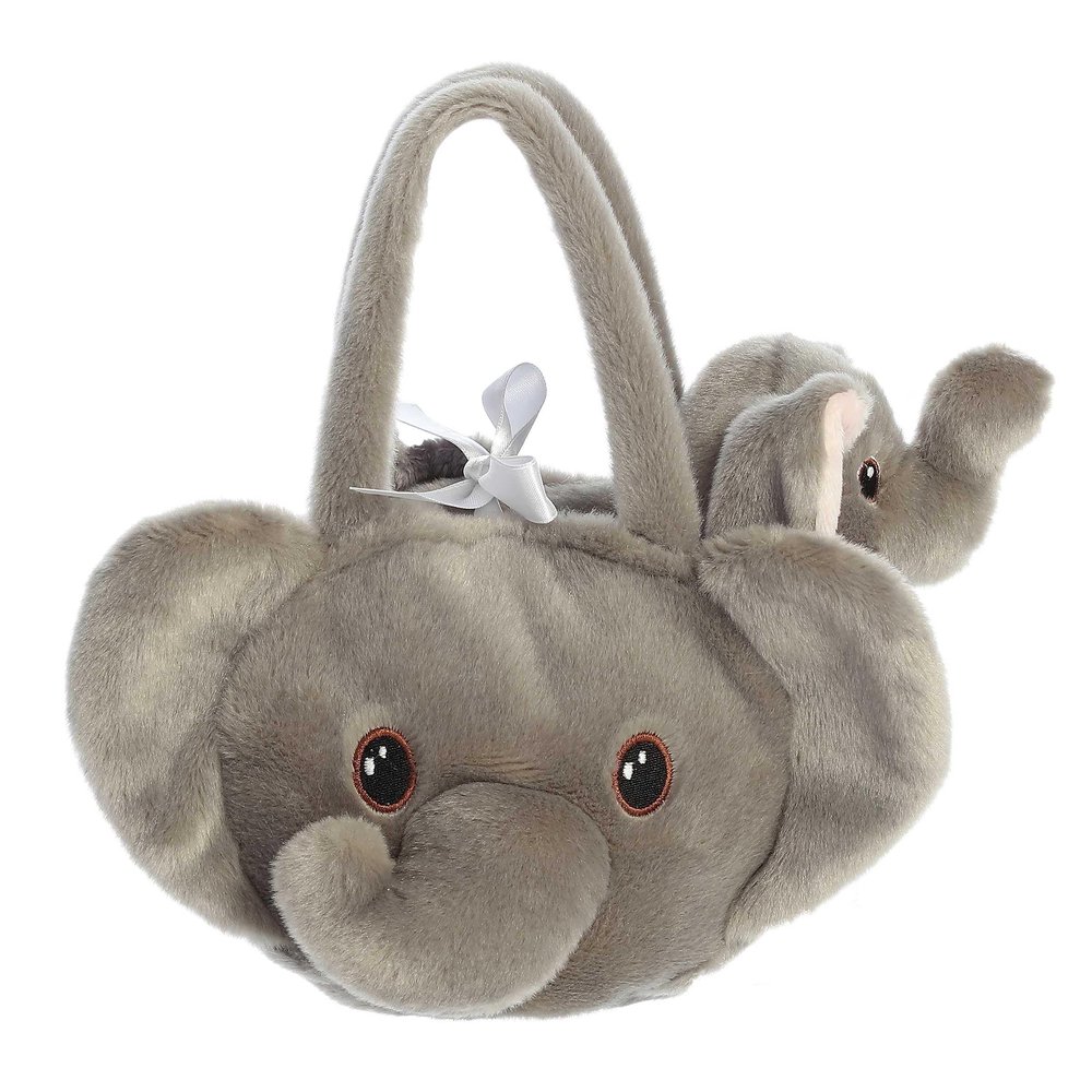 Aurora Responsibly Made Eco Nation Baby Elephant Stuffed Animal - Ideal for Playtime Adventures - Perfect for Birthdays or Just Because - Grey 8 Inches