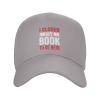 I Closed My Book to Be Here Baseball Caps for Men Women Hat Adjustable Cap Trucker Hats Dad Cap Gray view 1