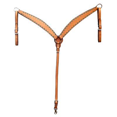 HILASON Western Leather Horse V Shaped Breast Collar Tan | |Western