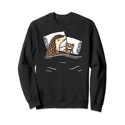 Sleeping Pangolin Scaly Anteater With Stuffed Animal Sweatshirt